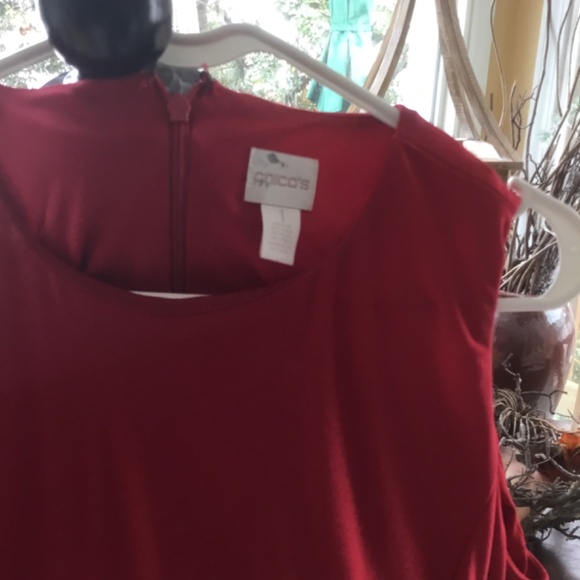 Chicos Traveller red sleeveless dress - Picture 2 of 3